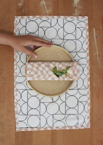 Art Deco Style Sustainable Table Mat- Placemats- Set Of Four
