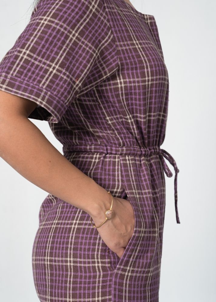 Purple Fields Handwoven Organic Cotton Jumpsuit - onlyethikal