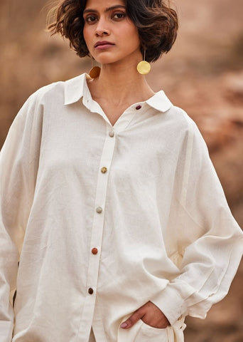 A Model Wearing Brown Cotton Mul Heer Wide Pants,curated by Only Ethikal