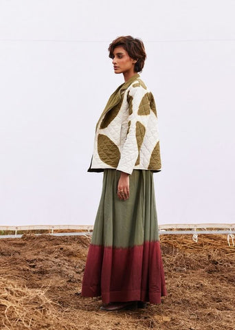 A Model Wearing Multicolor,Pure Cotton Basil Jacket curated by Only Ethikal