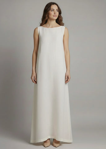 Palm Whisper | Ivory Linen Dress