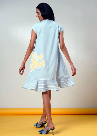 Soft Fern Handloom Cotton Dress