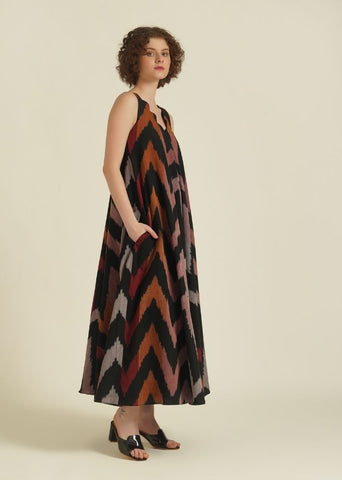 A Model Wearing Multicolor Pure Cotton Royale XVII, curated by Only Ethikal