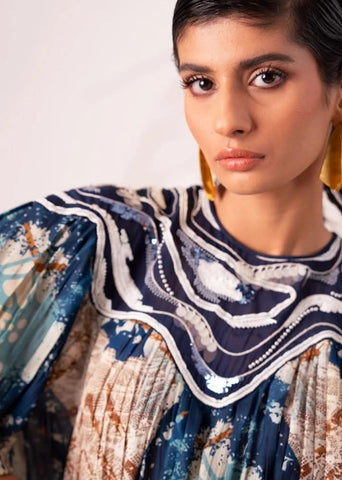 A Model Wearing Multicolor Modal Silk Arvo Co-Ord Set, curated by Only Ethikal