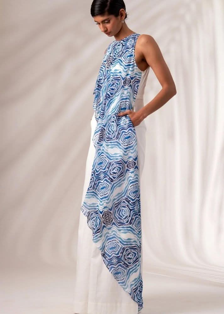 A Model Wearing Multicolor Cotton Twill Andes Jumpsuit, curated by Only Ethikal