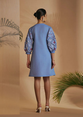 Origani Blue Rainforest Tunic Dress