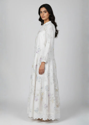 Pastel Garden Ruffle Maxi