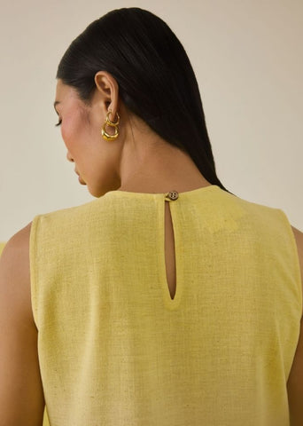 A Model Wearing Multicolor Handwoven Cotton The Sunshine Island Kala Cotton Mini Dress , curated by Only Ethikal