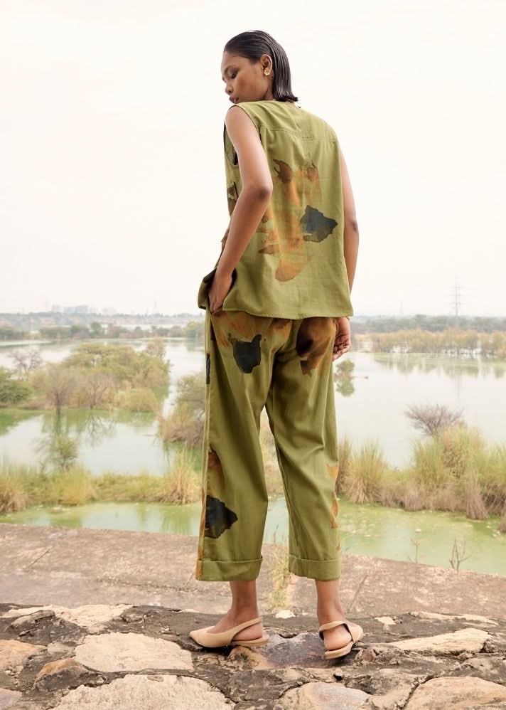 A Model Wearing Multicolor,Pure Cotton Romia Dress curated by Only Ethikal