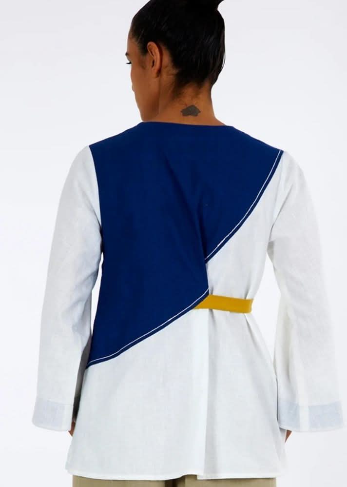 A Model Wearing Multicolor Pure Cotton Asha Multi Top, curated by Only Ethikal
