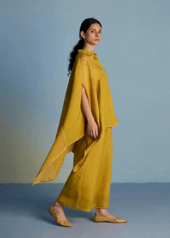 Osho Patchwork Kaftan Co-Ord Set-Ochre