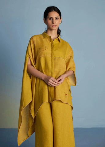 Osho Patchwork Kaftan Co-Ord Set-Ochre