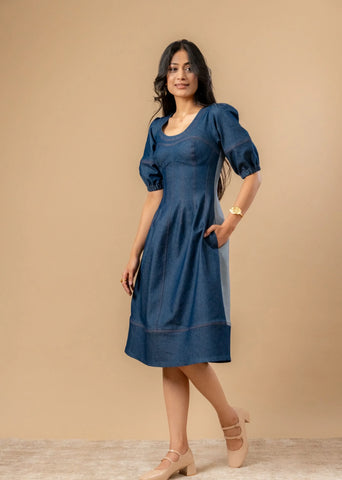 Isabelle Upcycled Denim Dress