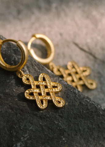 Gold Samsara Drop Earrings