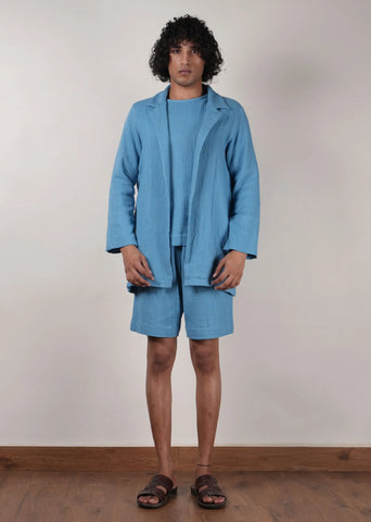 Men'S Blue Crush T-Shirt, Shorts & Jacket Set (3 Pcs)