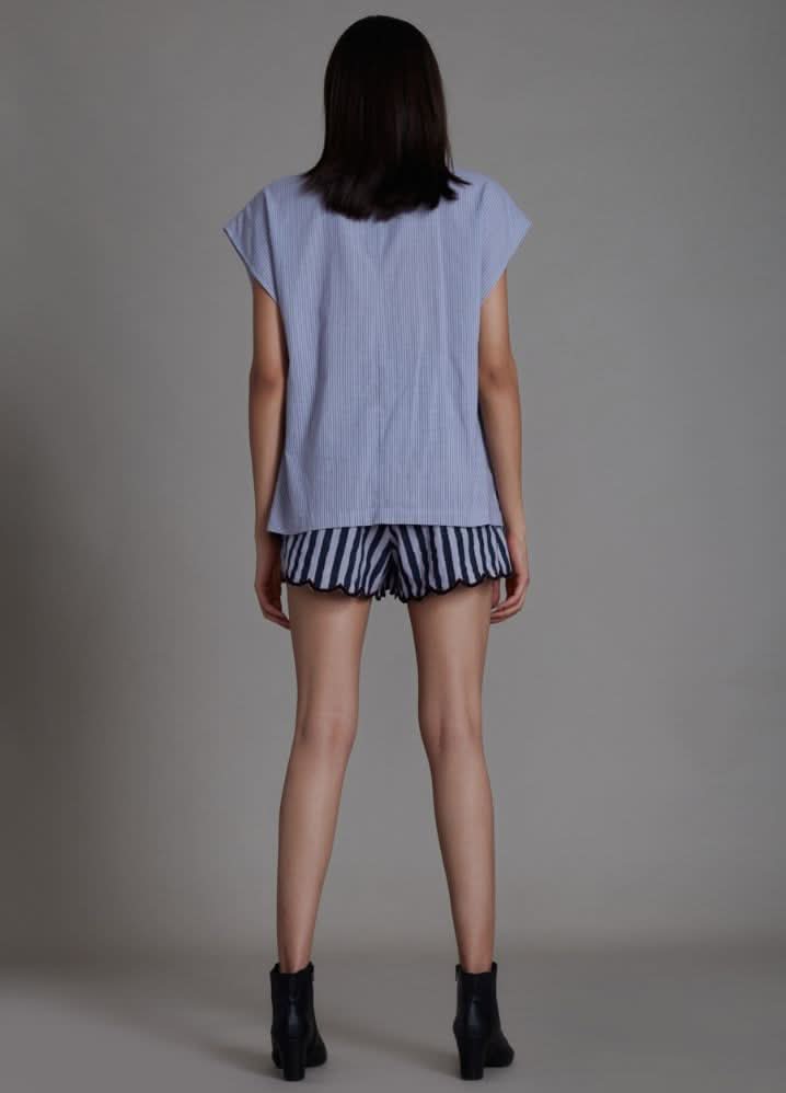 A Model Wearing Purple Linen Ace Shirt-Lavender, curated by Only Ethikal