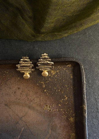 Gold Seven Steps Earrings