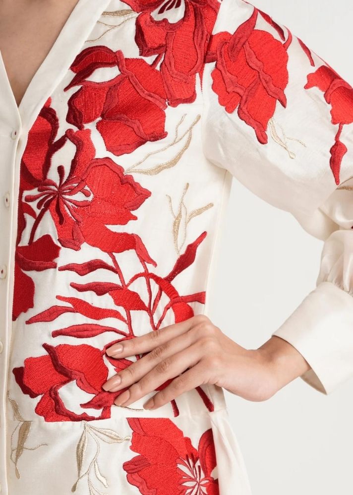 A Model Wearing Multicolor Pure Cotton Marsco-Ord Set, curated by Only Ethikal