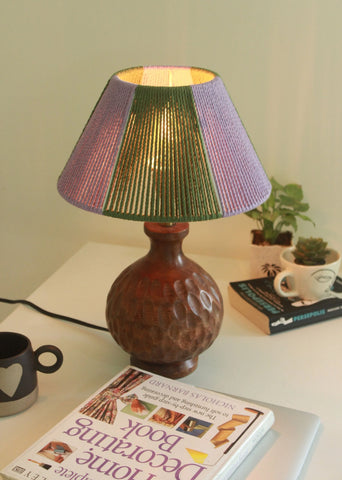 Handmade Taper Lampshades- Purple And Green