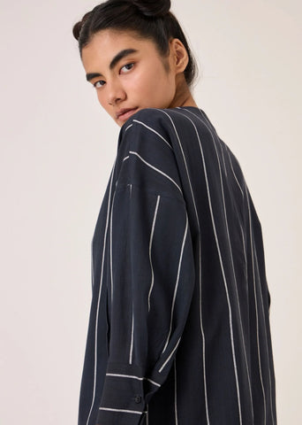 Samudra Black Striped Top