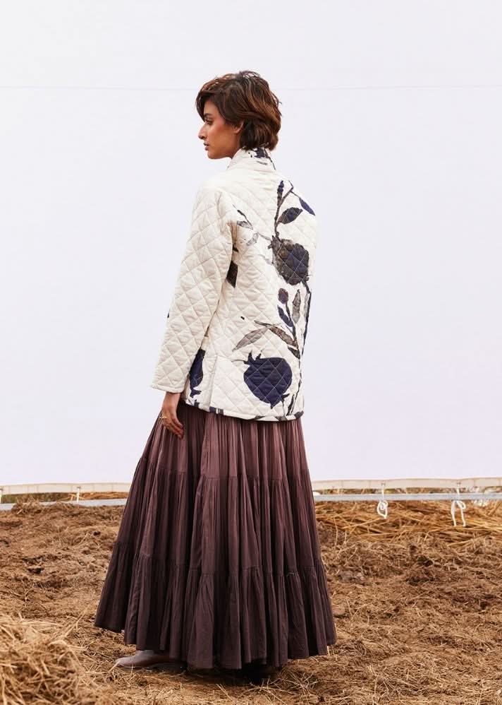 A Model Wearing Multicolor,Pure Cotton Raven Jacket curated by Only Ethikal