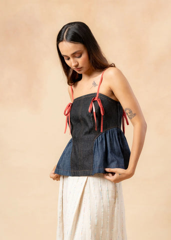 Sunhat Spell Denim Top