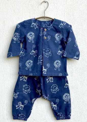 Unisex Organic Zoo Bag - Zoo And White Kurta & Zoo Pants