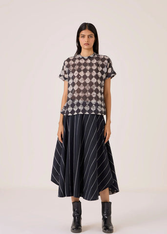 Boga Black Striped Skirt