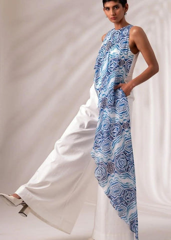A Model Wearing Multicolor Cotton Twill Andes Jumpsuit, curated by Only Ethikal