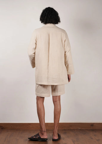 Men'S Cream Crush T-Shirt, Shorts & Jacket Set (3 Pcs)