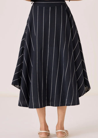 Boga Black Striped Skirt