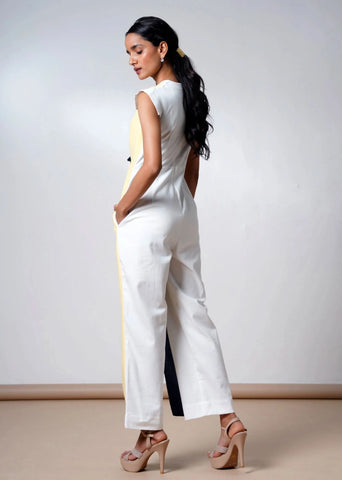 Moonstone Cotton Denim Jumpsuit