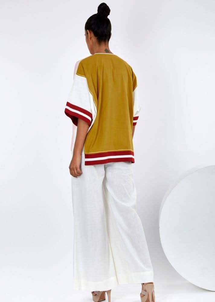 A Model Wearing Multicolor Pure Cotton Goro Multi Top, curated by Only Ethikal