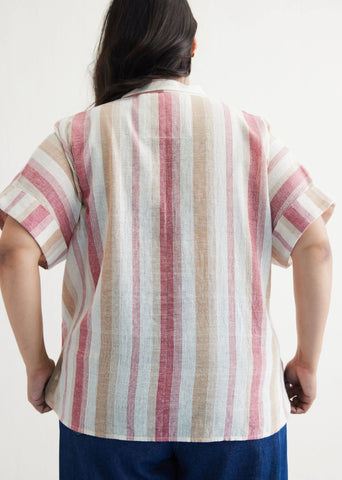 A Model Wearing Off White Handwoven Cotton The Reef Shore Off-White Shirt, curated by Only Ethikal