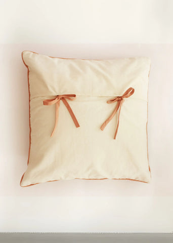 Checkered Block Printed Cotton Cushion Cover