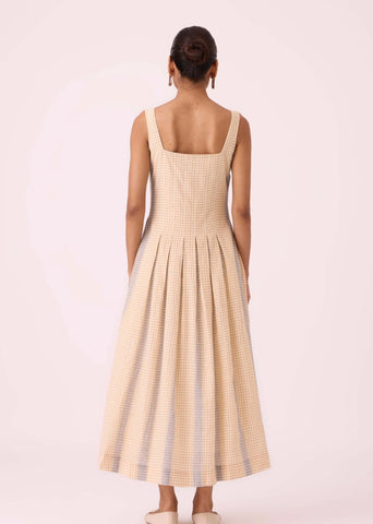 Bosie Beige Handwoven Dress