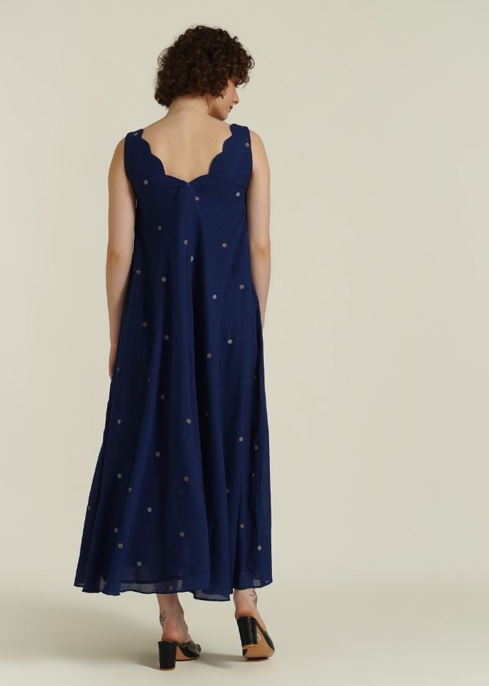 A Model Wearing Blue Pure Cotton Royale XXI, curated by Only Ethikal