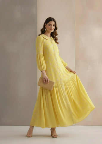 Summer Ray Button-Down Maxi