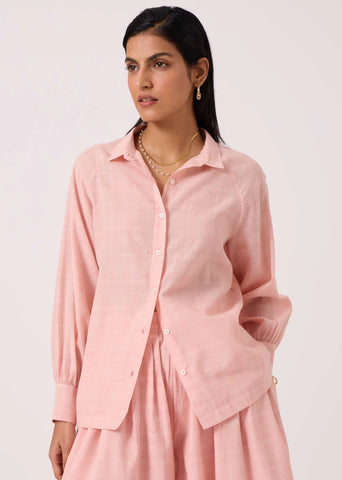 Yeji Pink Handwoven Shirt