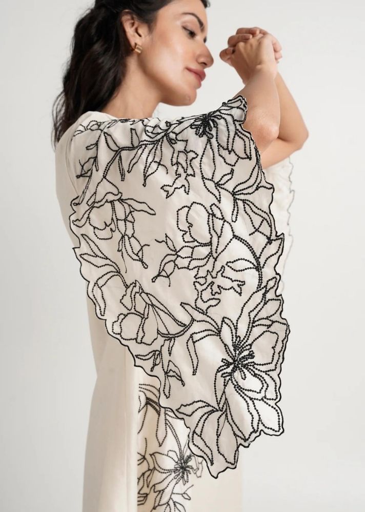 A Model Wearing White Pure Cotton Leo Short Dress, curated by Only Ethikal