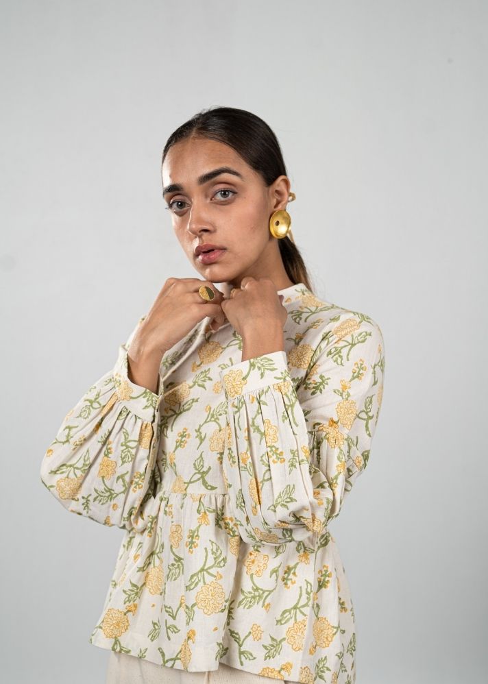 Dreaming Of Dahlias Hemp Top - onlyethikal