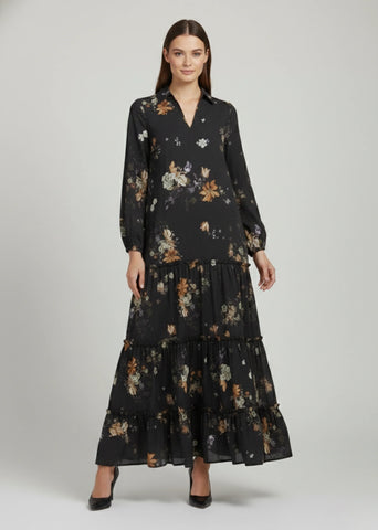 Layali Black Tiered Dress | Mom & Me Duo Set