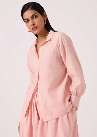 Yeji Pink Handwoven Shirt