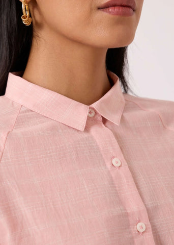 Yeji Pink Handwoven Shirt