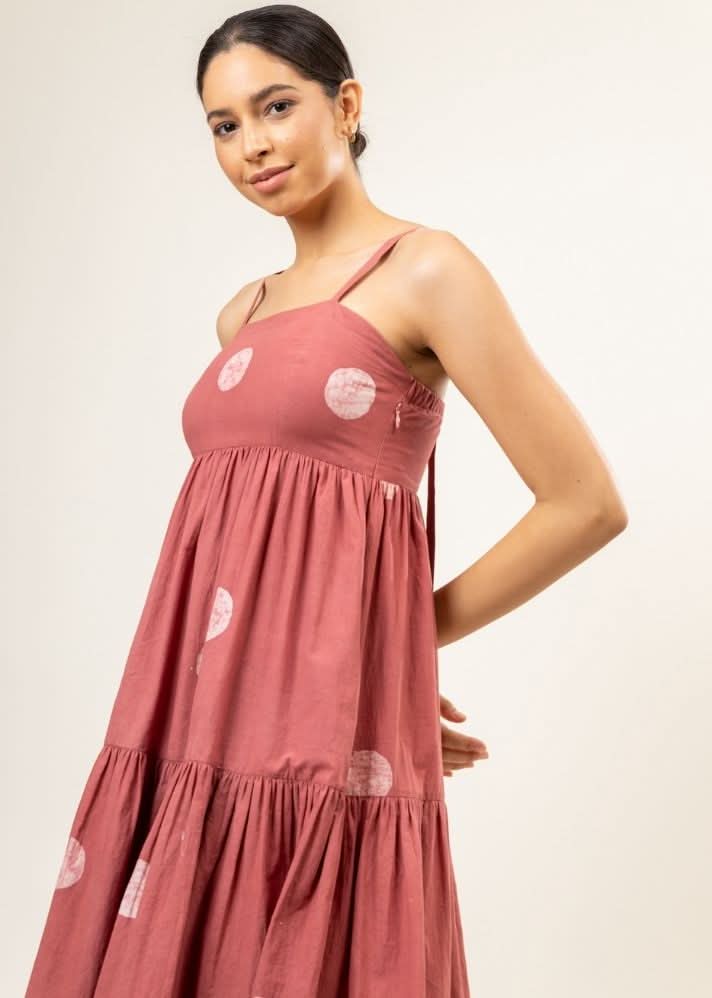 A Model Wearing Multicolor Upcycled Cotton Julie Dress, curated by Only Ethikal