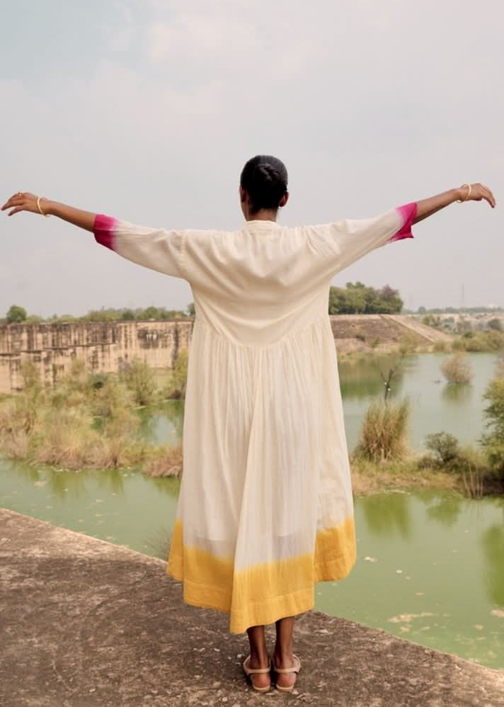 A Model Wearing Multicolor,Pure Cotton Bower Bird Co-ord Set,curated by Only Ethikal