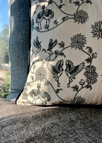 Multicolor Trung-Trung Karpo Cotton Cushion Cover