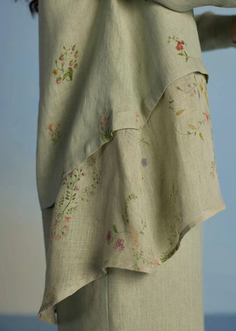 Leina A- Line Linen Co-Ord Set-Mint