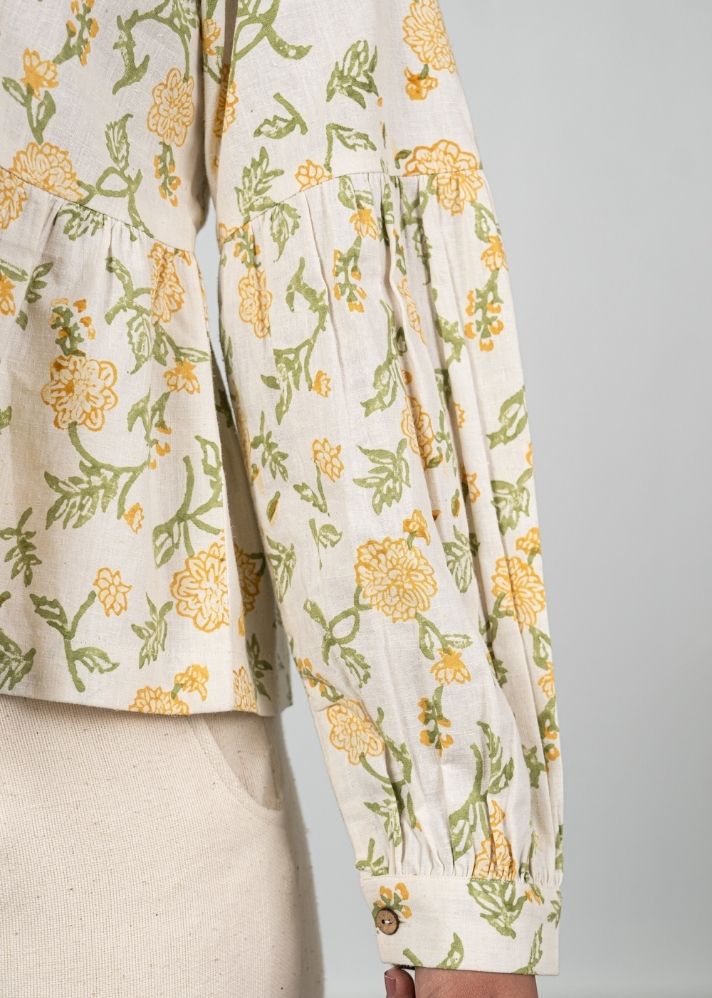 Dreaming Of Dahlias Hemp Top - onlyethikal