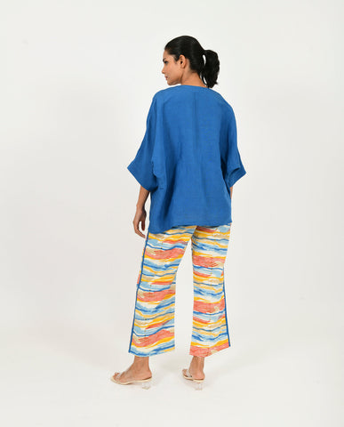 A Model Wearing Multicolor Organic Cotton Wave Tri Set , curated by Only Ethikal